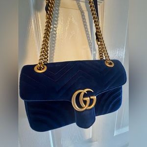 Gucci Mini GG Velvet Crossbody Bag.